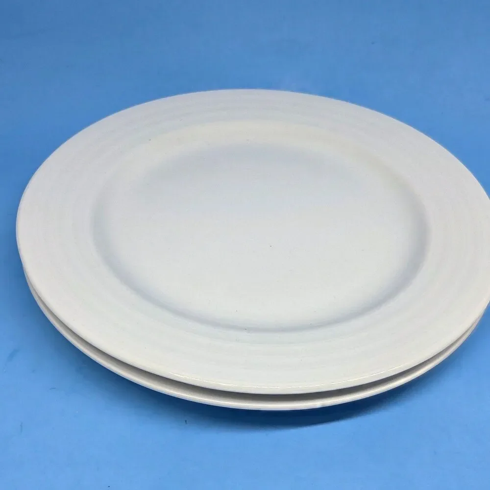 Crate & Barrel White Spal Porcelain Roulette 10.5